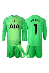 Fotbalové Dres Tottenham Hotspur Guglielmo Vicario #1 Brankářské Dětské Domácí Oblečení 2025-26 Dlouhý Rukáv (+ trenýrky)